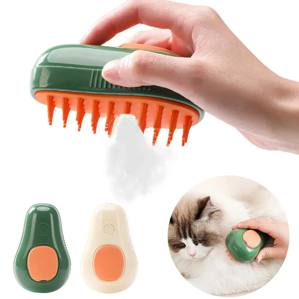 Electric Self Cleaning Steam Cat Brush For Massage