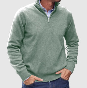 Classic Men’s Zip-Up Knit Sweater