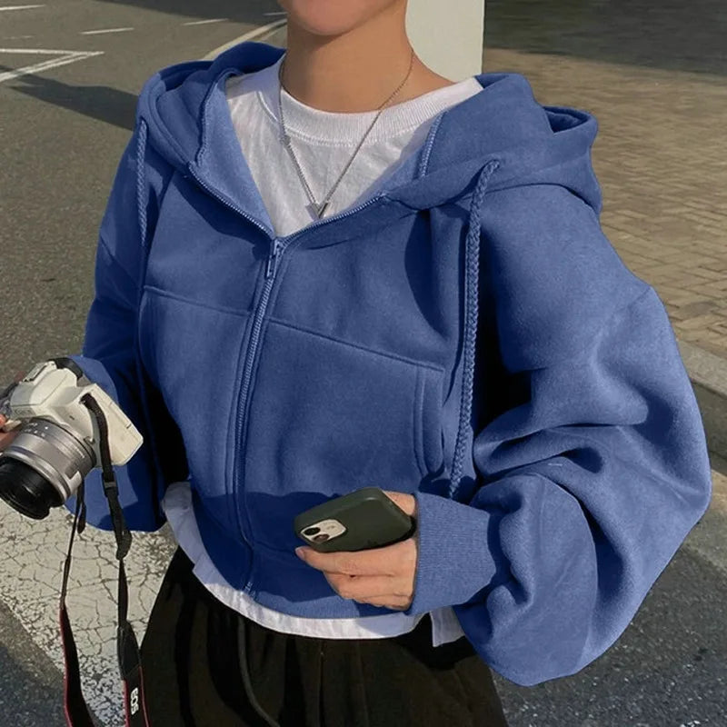 Versatile Cropped Hoodie