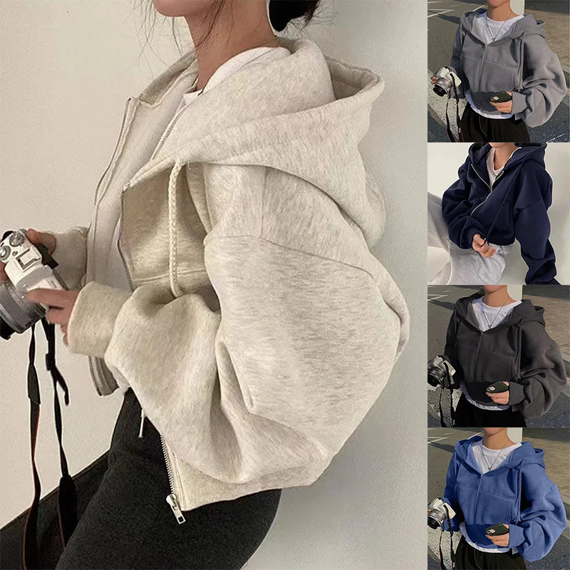 Versatile Cropped Hoodie