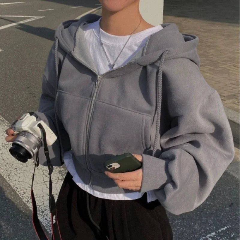 Versatile Cropped Hoodie